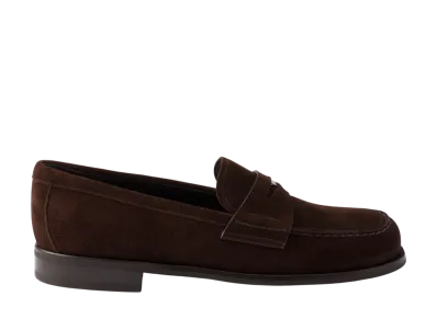 PRADA Suede Loafers "Dark Brown"