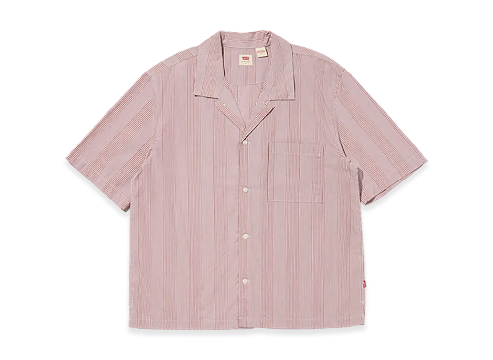 LEVI'S Open-Collar Box Shirt "Red"