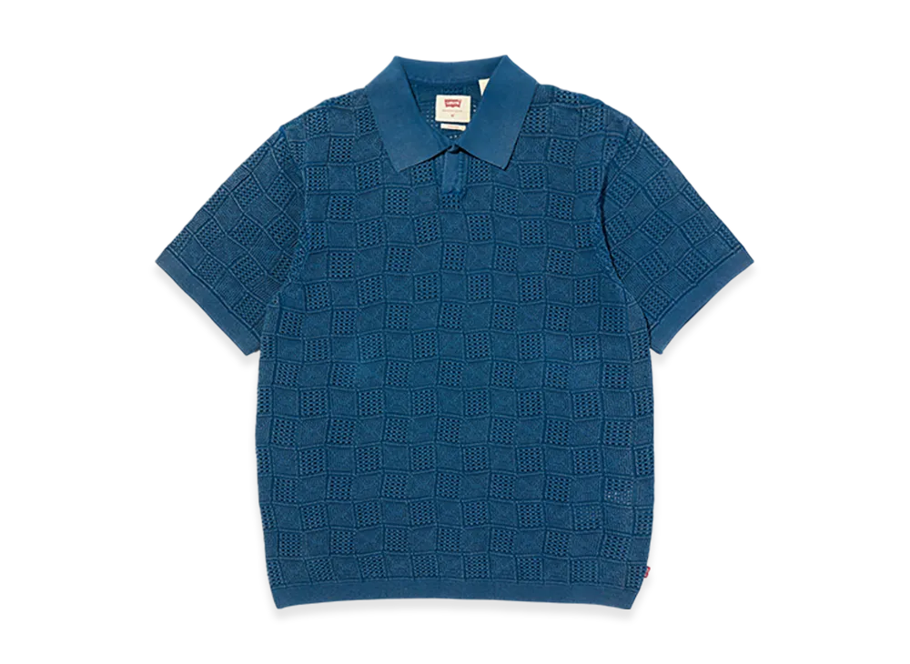 LEVI'S Open-Collar Polo Shirt "Blue"