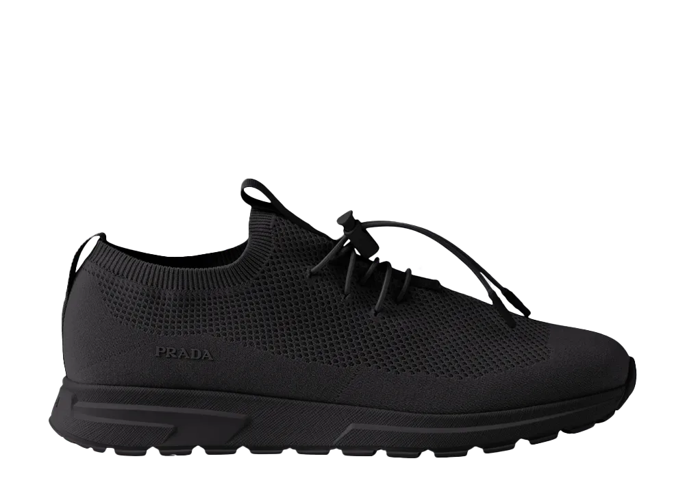 プラダ Prax ストレッチニット スニーカー "ブラック"