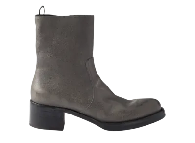PRADA Leather Booties "Gray"