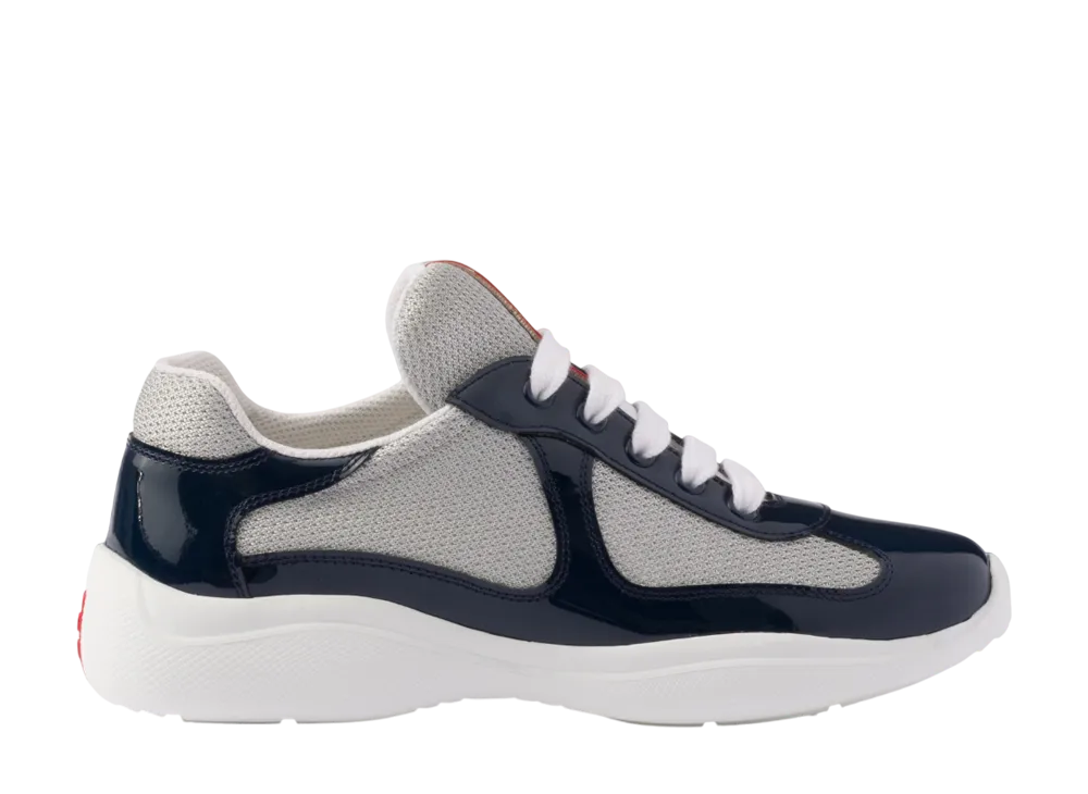 プラダ ウィメンズ アメリカズカップ バイカーファブリック スニーカー "ブルー"