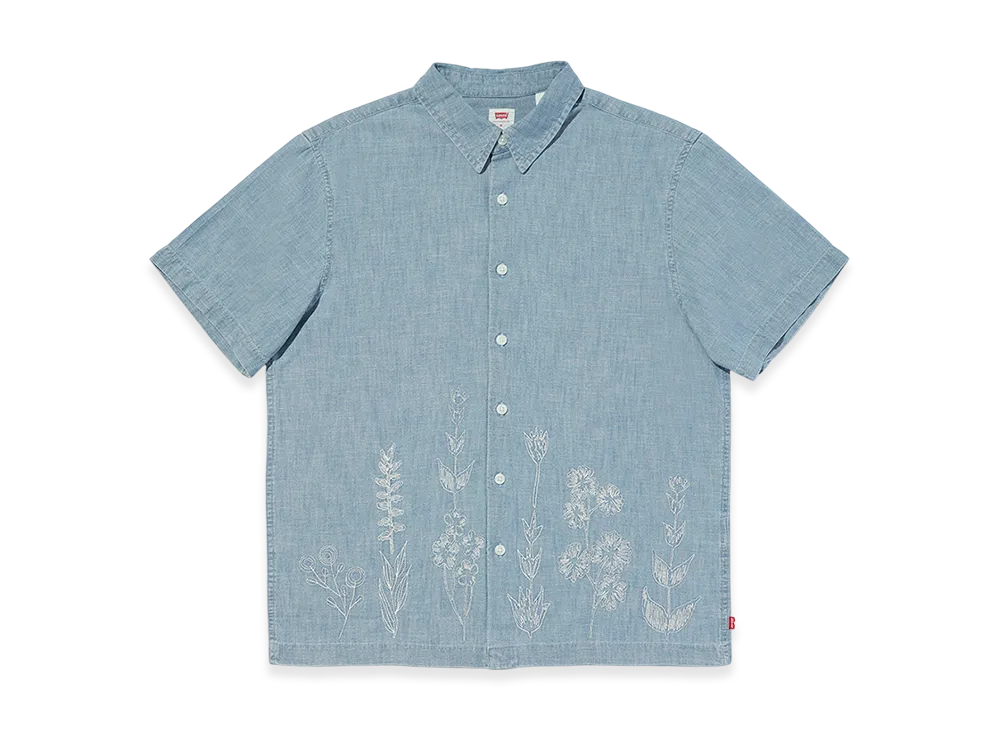 LEVI'S Regular Collar Short Sleeve Shirt "Light Denim"