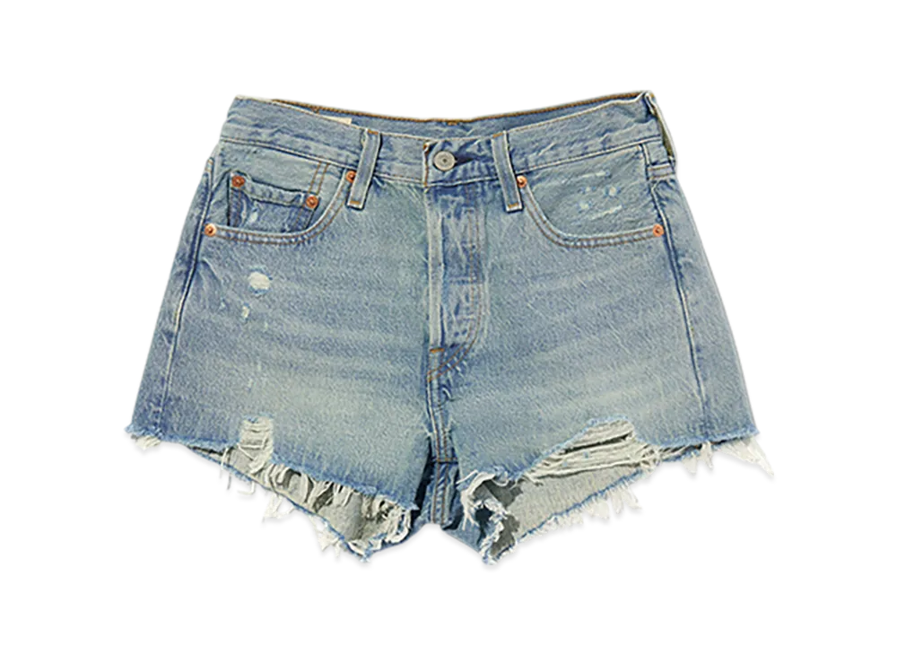 LEVI'S 501 High Waist Short Pants "Medium Indigo"