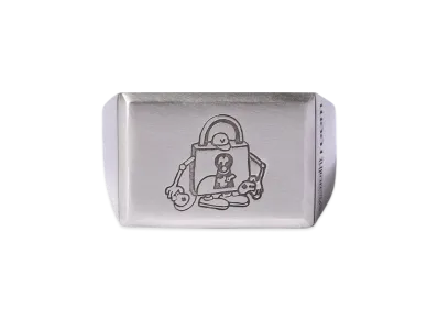 VAULTROOM Rectangle Icon Ring "Silver"