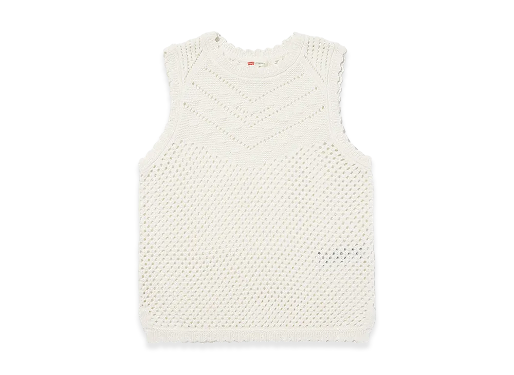 LEVI'S Adrienne Crochet Tank Top "White"