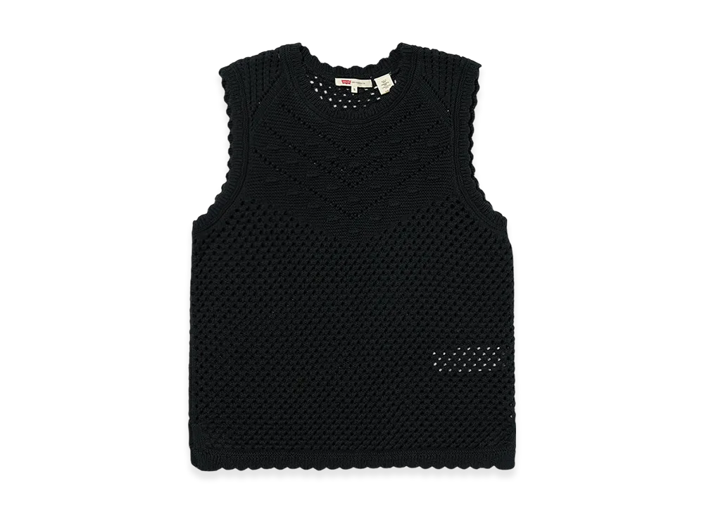 LEVI'S Adrienne Crochet Tank Top "Black"