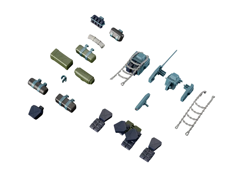 BANDAI "HIGH GRADE" -Armored Trooper Votoms- HG Scope Dog Expansion Parts Set 8