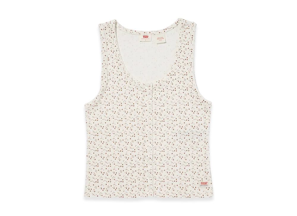 LEVI'S Dry Goods Henley Neck Tank Top "White"