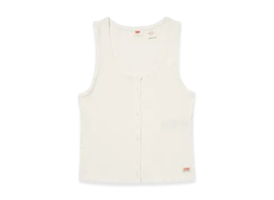 LEVI'S Dry Goods Henley Neck Tank Top "White"