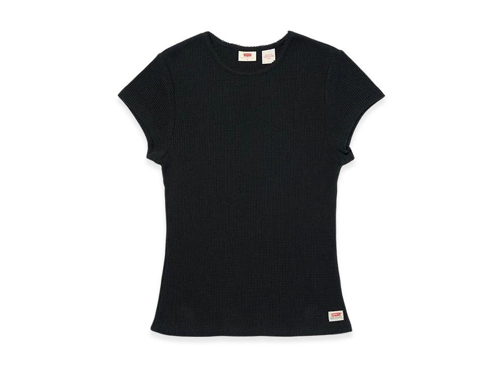 LEVI'S Dry Goods Waffle T-shirt "Black"