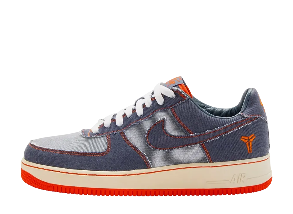Kobe Bryant × Nike Air Force 1 Low Protro Denim "Obsidian/Safety Orange"