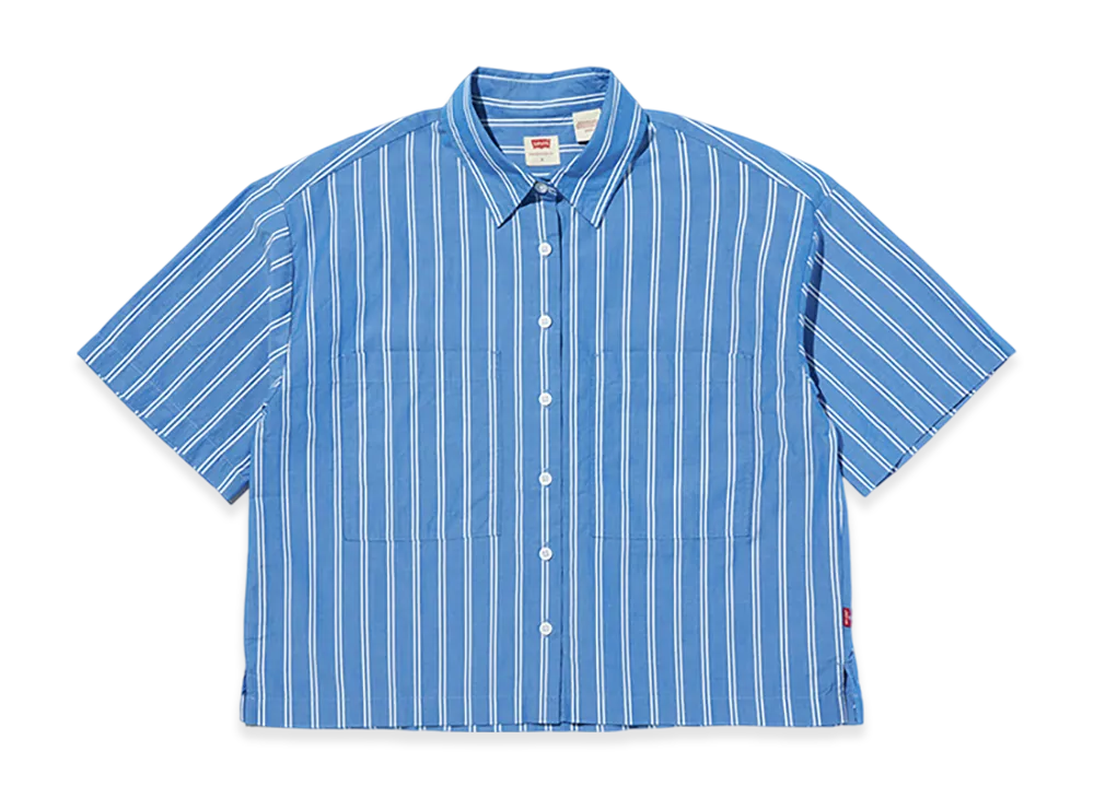 LEVI'S Harlie SS Cropped Shirt "Blue"