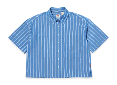 LEVI'S Harlie SS Cropped Shirt "Blue"