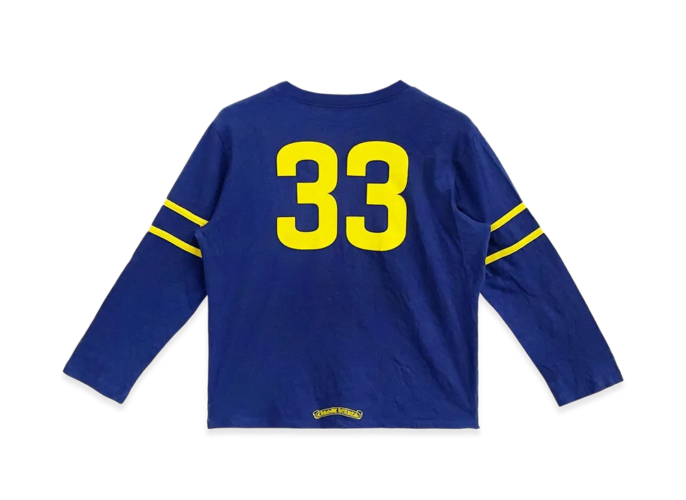 Chrome Hearts 33 Horseshoe L/S T-Shirt "Navy/Yellow"