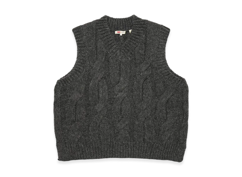 LEVI'S Isabel Cable Knit Vest "Gray"