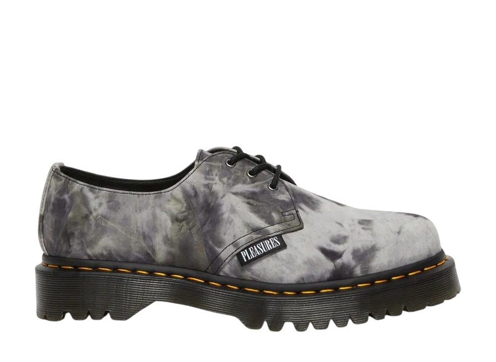 プレジャーズ × ドクターマーチン 1461 ベックス タイダイ "ブラック/ホワイト"