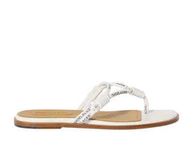Off-White Women's Shoelace Flat Sandal "White"
