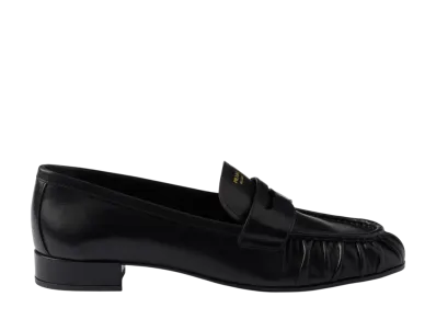 PRADA Women's Leather Loafers "Black"