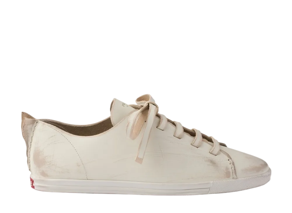 プラダ ウィメンズ  アンティークレザー スニーカー "オフホワイト"