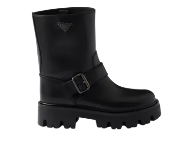 PRADA Women's Leather Booties "Black"