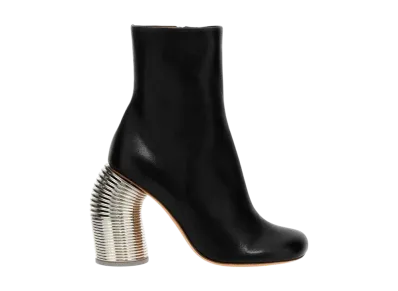 Off-White Women's Spring Ankle Boot "Black/Silver"
