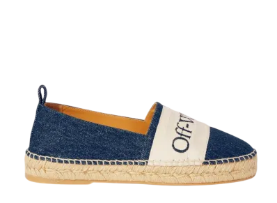 Off-White Women's Bookish Denim Espadrilles "Blue"