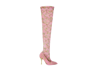Off-White Women's Crystal Printed Mesh Cuissard "Pink"