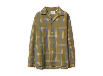 ARROW 70's All Cotton Open Collar L/S Shirt "Brown"