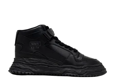 Maison MIHARA YASUHIRO KEITH OG Sole Leather High-top Sneaker "Black/Black"