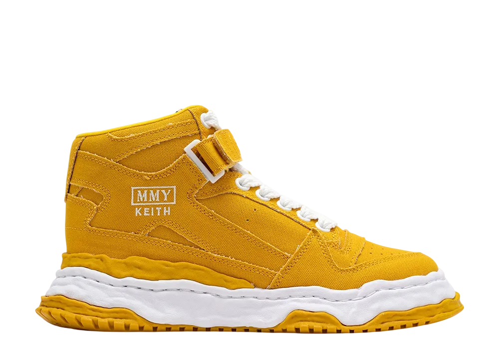 メゾンミハラヤスヒロ キース オリジナルソールキャンバス ハイカットスニーカー "イエロー" (A15FW739)
