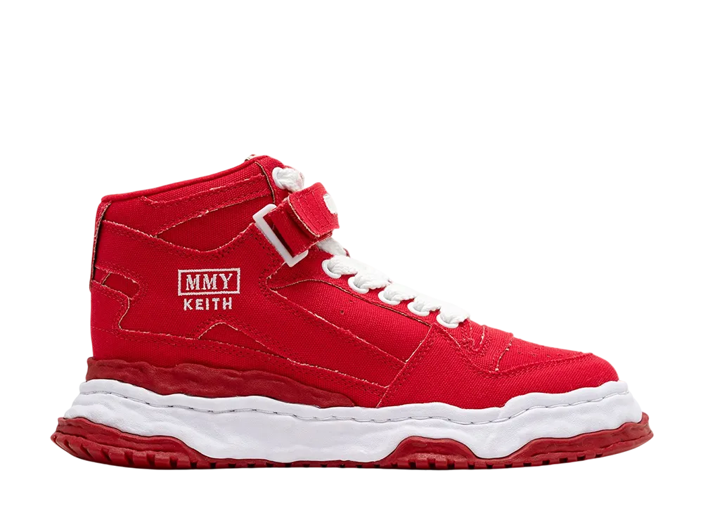 Maison MIHARA YASUHIRO KEITH OG Sole Canvas High-top Sneaker "Red"