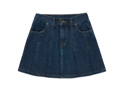 LEVI'S Pleated Mini Skirt "Dark Indigo"