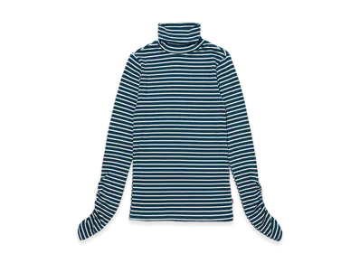 LEVI'S Rusched Turtleneck "Navy/White"