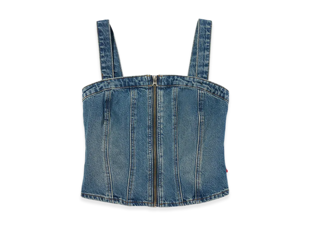 LEVI'S Sculpted Denim Bustier "Medium Indigo"