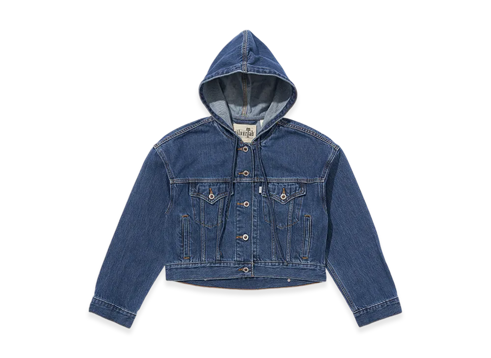 LEVI'S Silvertab Hooded Trucker Jacket "Medium Indigo"