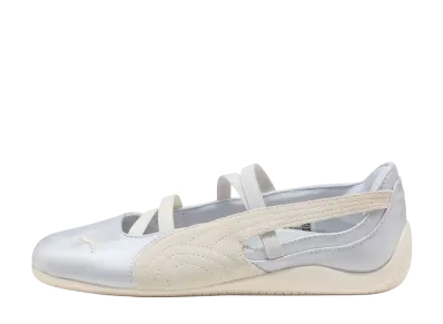 プーマ ウィメンズ スピードキャット サテン バレエ "シルバーミスト/ウォームホワイト"