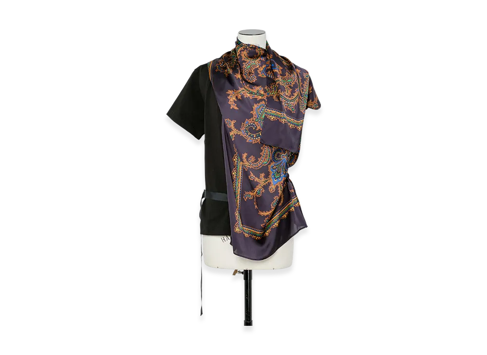 sacai Paisley Print x Cotton Jersey T-Shirt "Black/Navy"