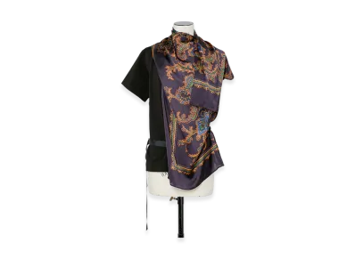 sacai Paisley Print x Cotton Jersey T-Shirt "Black/Navy"