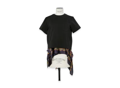 sacai Paisley Print x Cotton Jersey T-Shirt "Black/Navy"
