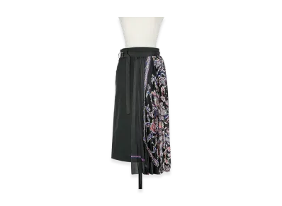 sacai Suiting x Paisley Print Skirt "Black/Black"