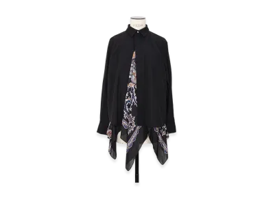 sacai Suiting x Paisley Print Shirt "Black/Black"