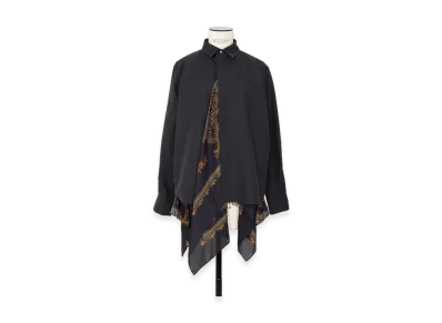 sacai Suiting x Paisley Print Shirt "Charcoal Gray/Navy"