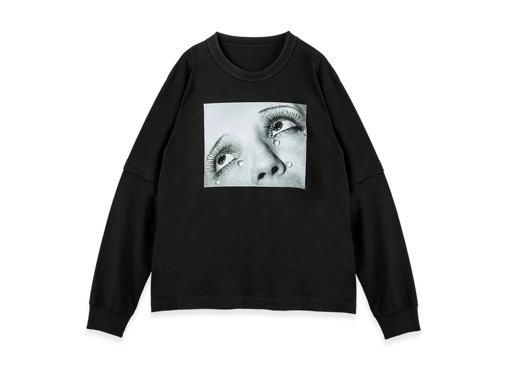 2　SACAI 25AW MAN RAY 涙 Tシャツ　サカイ　マンレイ　黒 SACAI 25AW マンレイ Tシャツ サカイ MAN RAY 涙 顔 (sacai/Tシャツ