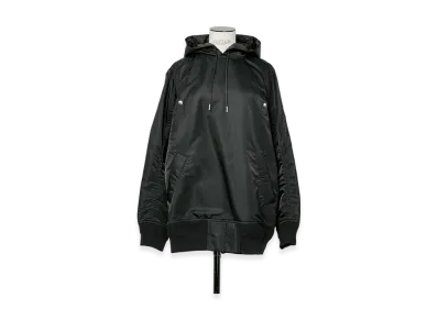 sacai Nylon Twill Hoodie "Black"