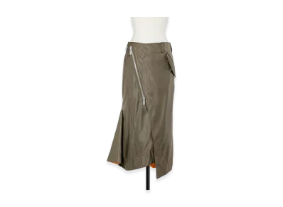 sacai Nylon Twill Skirt "Dark Khaki"