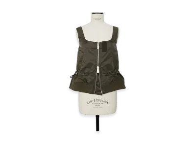 sacai Nylon Twill Tank Top "Dark Khaki"