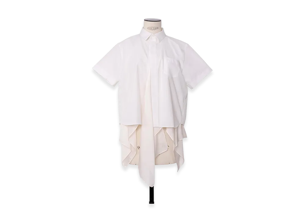 sacai Poplin x Satin Shirt "Off White"
