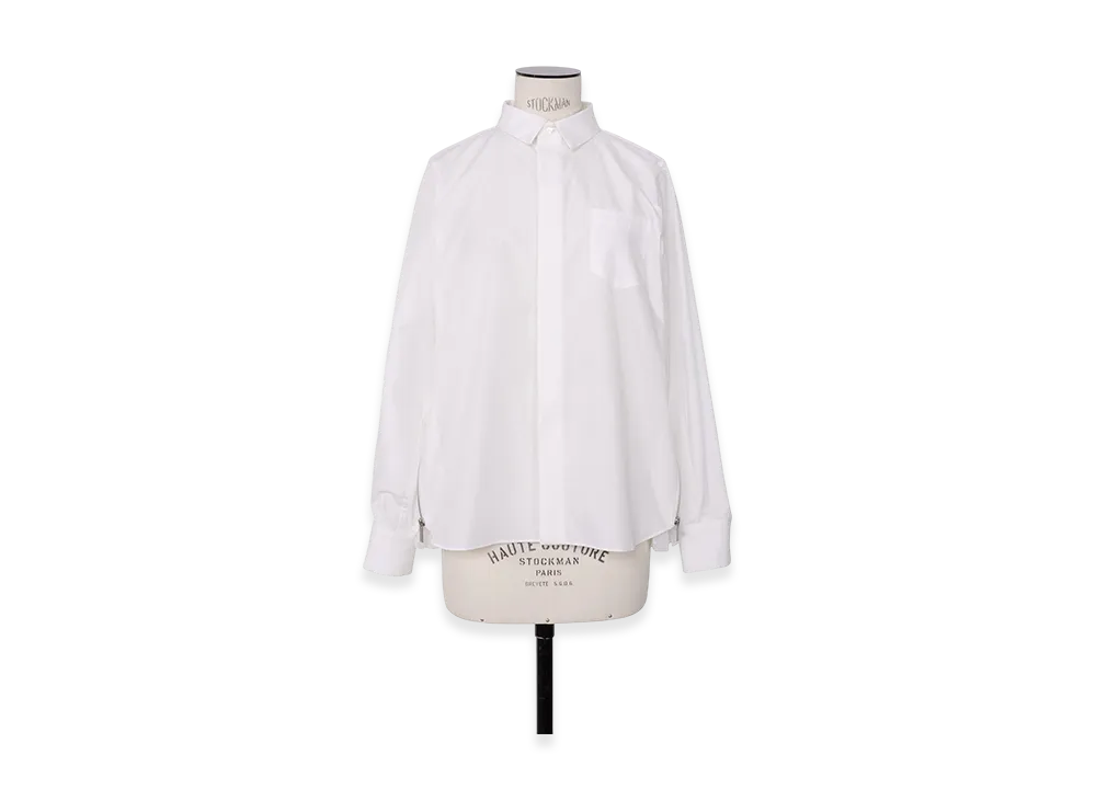 sacai Poplin x Chiffon Shirt "Off White"