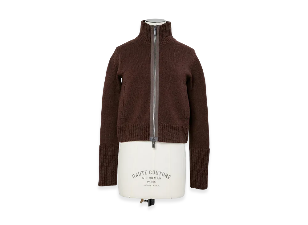 sacai Wool Knit Blouson "Brown"